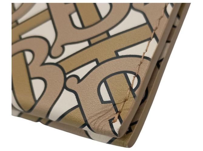 Clutch in tela con monogramma TB di Burberry Beige - vista 6