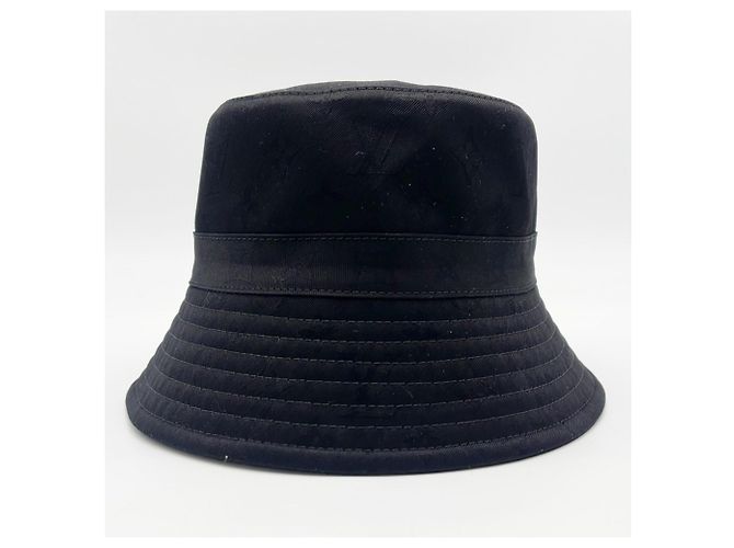 Cappello bucket in cotone nero Louis Vuitton - vista 2