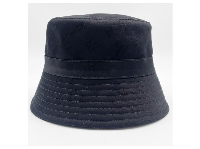 Cappello bucket in cotone nero Louis Vuitton - vista 3