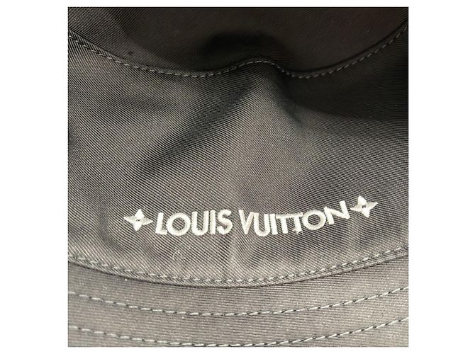 Cappello bucket in cotone nero Louis Vuitton - vista 6