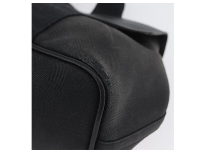 Hermès HERMES Valparaiso PM Borsa a Mano Tela Pelle Nera Argento Auth bs33821 Nero - vista 15