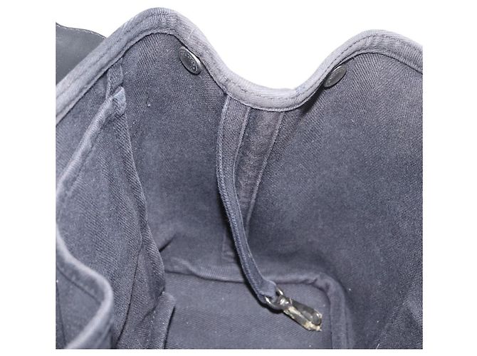 Hermès HERMES Valparaiso PM Borsa a Mano Tela Pelle Nera Argento Auth bs33821 Nero - vista 17