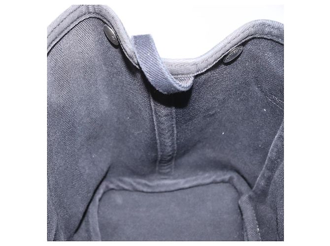 Hermès HERMES Valparaiso PM Borsa a Mano Tela Pelle Nera Argento Auth bs33821 Nero - vista 18