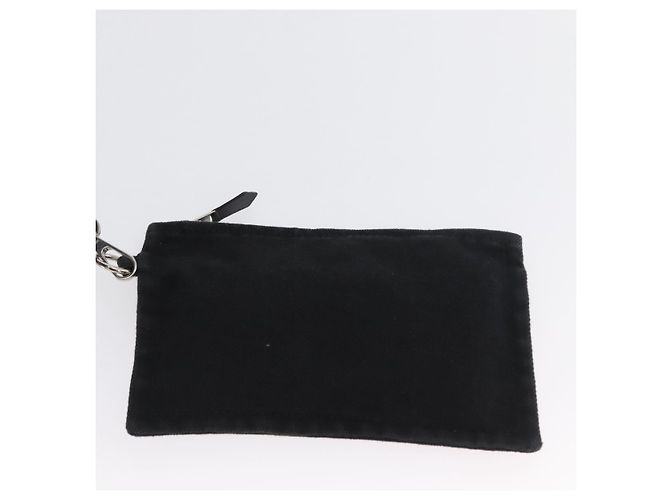 Hermès HERMES Valparaiso PM Borsa a Mano Tela Pelle Nera Argento Auth bs33821 Nero - vista 20