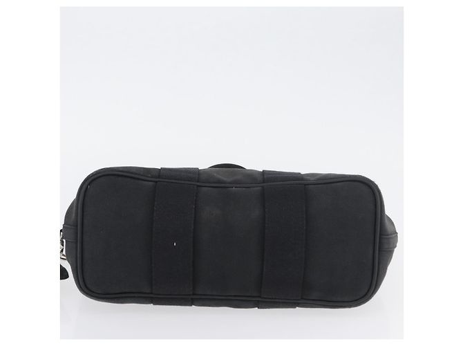 Hermès HERMES Valparaiso PM Borsa a Mano Tela Pelle Nera Argento Auth bs33821 Nero - vista 5