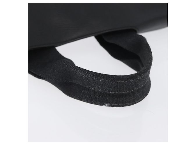 Hermès HERMES Valparaiso PM Borsa a Mano Tela Pelle Nera Argento Auth bs33821 Nero - vista 7