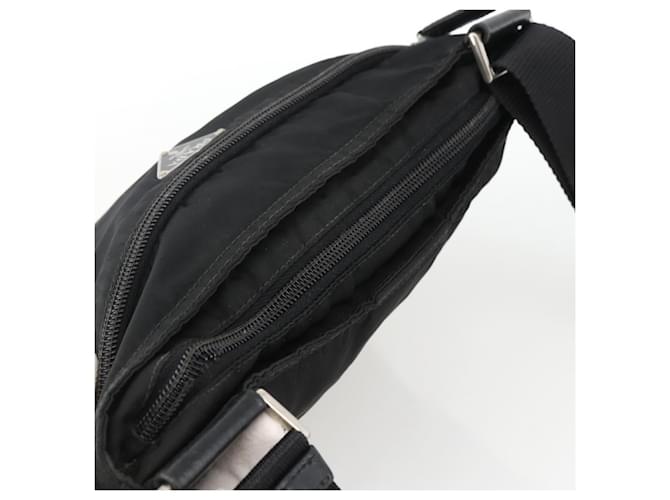 Borsa a Spalla PRADA Nylon Nero Argento Autentica 173914 - vista 6