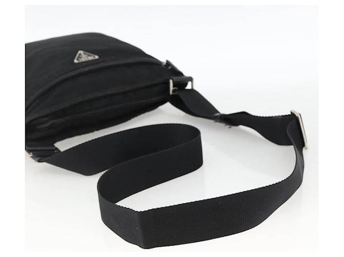 Borsa a Spalla PRADA Nylon Nero Argento Autentica 173914 - vista 7