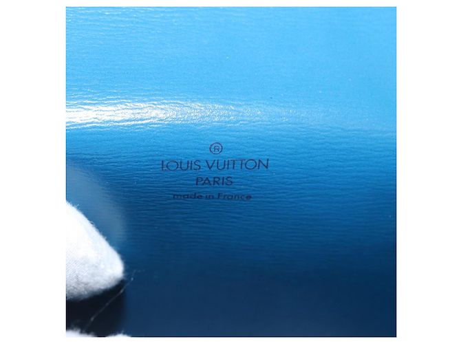 LOUIS VUITTON Pochette Tilsitt in Epi Blu M52605 LV Auth BA10893 - vista 19