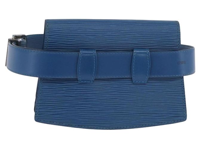 LOUIS VUITTON Pochette Tilsitt in Epi Blu M52605 LV Auth BA10893 - vista 2