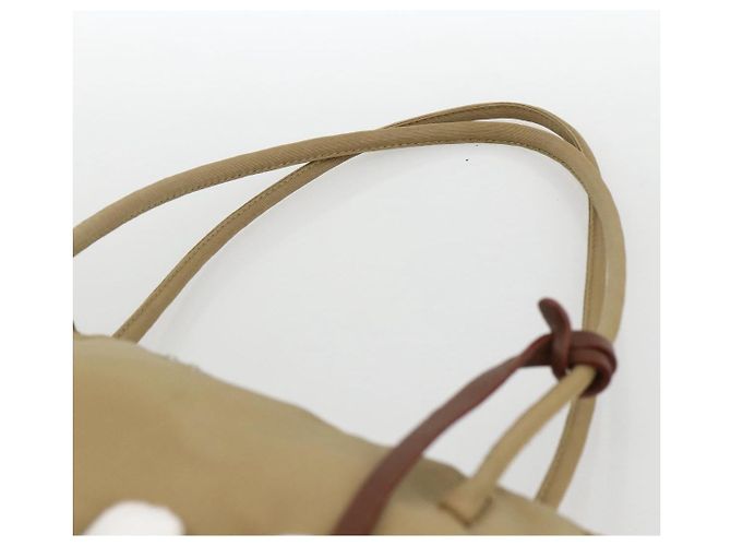 Borsa Tote PRADA Nylon Beige Argento Auth 173852 - vista 14
