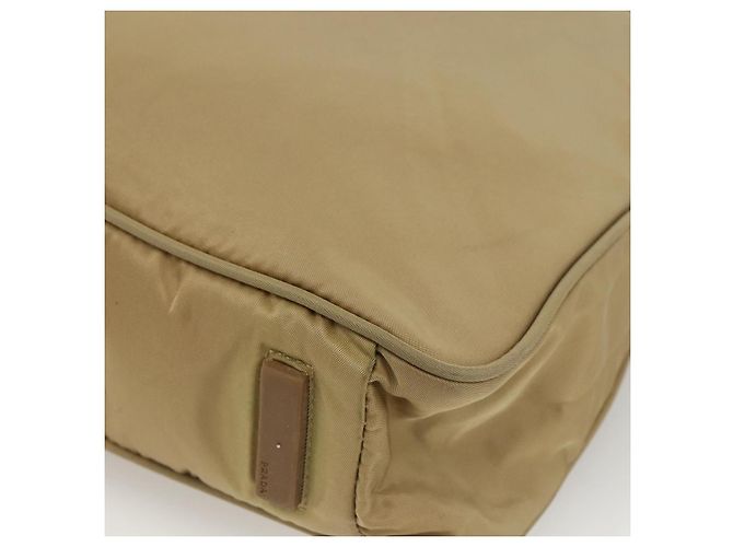 Borsa Tote PRADA Nylon Beige Argento Auth 173852 - vista 17