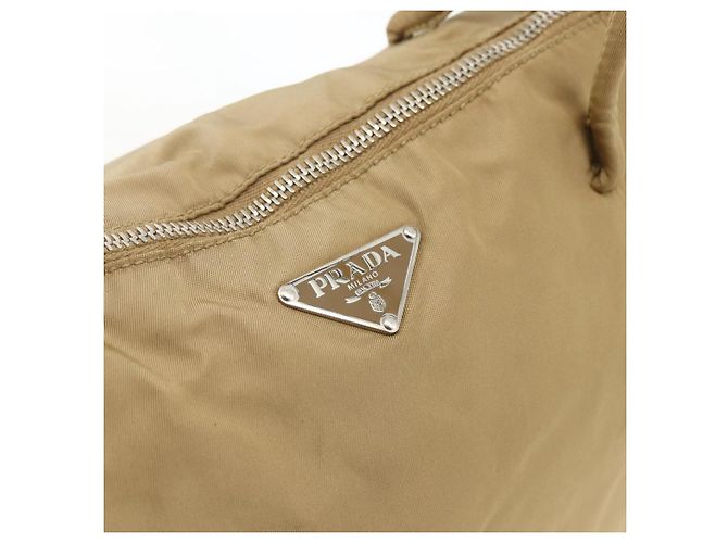 Borsa Tote PRADA Nylon Beige Argento Auth 173852 - vista 19