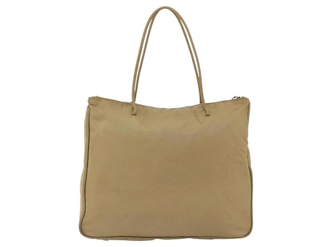 Borsa Tote PRADA Nylon Beige Argento Auth 173852 - vista 2