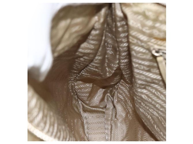 Borsa Tote PRADA Nylon Beige Argento Auth 173852 - vista 23