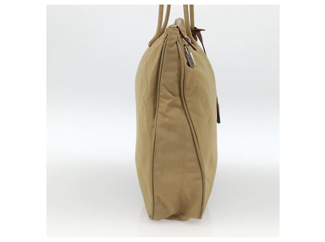 Borsa Tote PRADA Nylon Beige Argento Auth 173852 - vista 3
