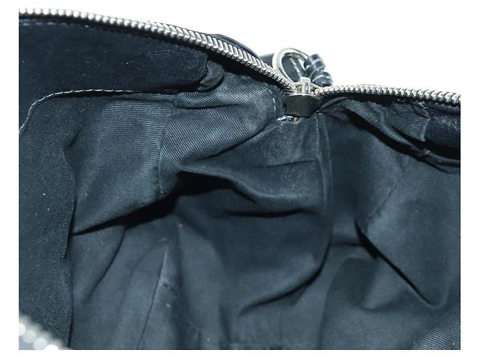 Chloé Sac à main Chloe Paddington en cuir noir or argent Auth am10896V - vue 21