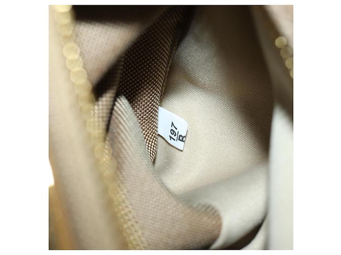 PRADA Backpack Canvas Beige Gold Auth 168350V Golden - view 11
