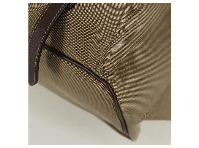 PRADA Backpack Canvas Beige Gold Auth 168350V Golden - view 17