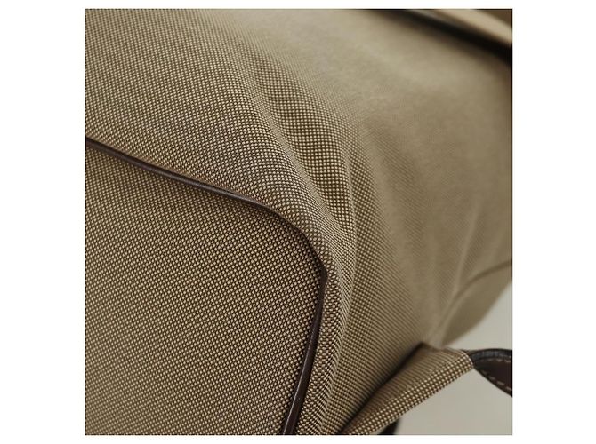 PRADA Backpack Canvas Beige Gold Auth 168350V Golden - view 19