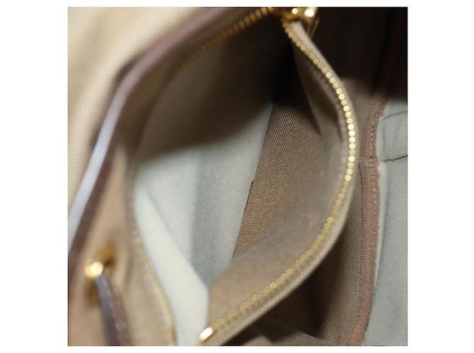 PRADA Backpack Canvas Beige Gold Auth 168350V Golden - view 31