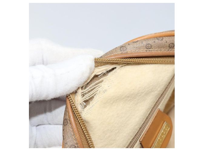 Gucci Borsa a Spalla Micro GG Supreme PVC Beige Oro 007 115 5575 Auth 173919 D'oro - vista 10