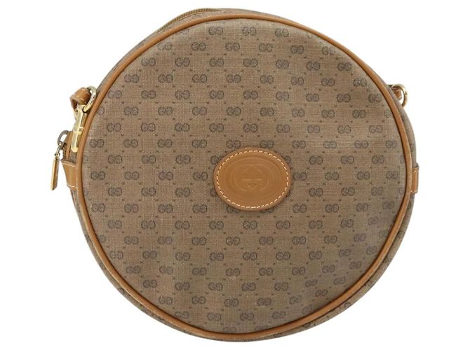 Gucci Borsa a Spalla Micro GG Supreme PVC Beige Oro 007 115 5575 Auth 173919 D'oro - vista 13