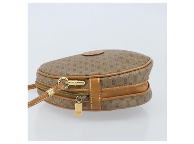Gucci Borsa a Spalla Micro GG Supreme PVC Beige Oro 007 115 5575 Auth 173919 D'oro - vista 4
