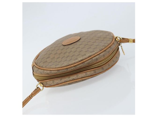 Gucci Borsa a Spalla Micro GG Supreme PVC Beige Oro 007 115 5575 Auth 173919 D'oro - vista 6