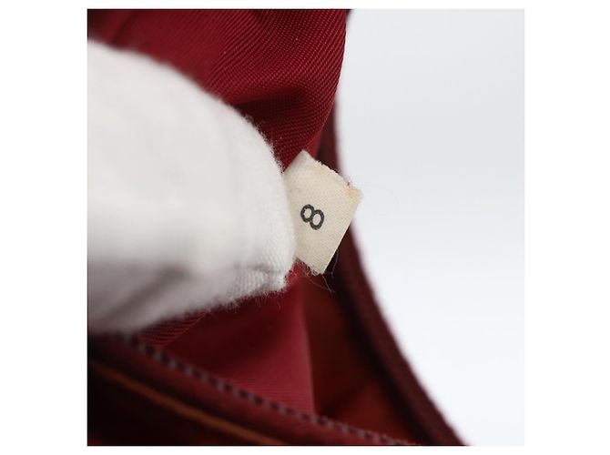 PRADA Borsa a mano in nylon rosso argento Auth LNZ991 - vista 12