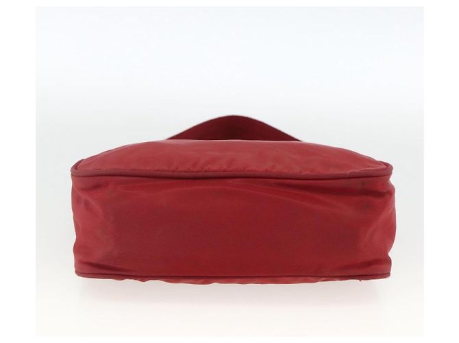 PRADA Borsa a mano in nylon rosso argento Auth LNZ991 - vista 5