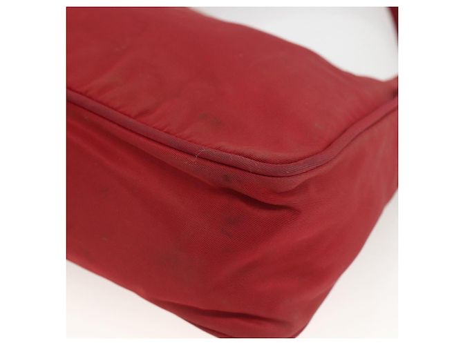 PRADA Borsa a mano in nylon rosso argento Auth LNZ991 - vista 9