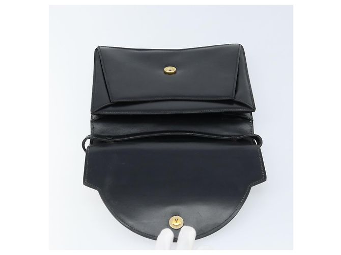 Borsa a Spalla Christian Dior in Pelle Nera e Oro Auth fm5126 Nero D'oro - vista 10