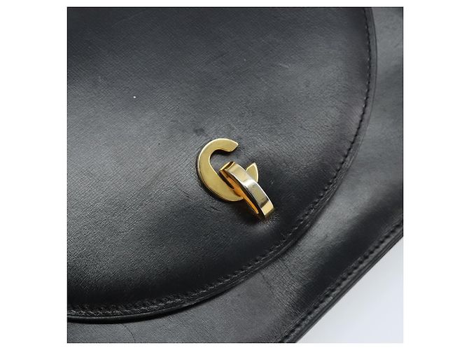 Borsa a Spalla Christian Dior in Pelle Nera e Oro Auth fm5126 Nero D'oro - vista 19