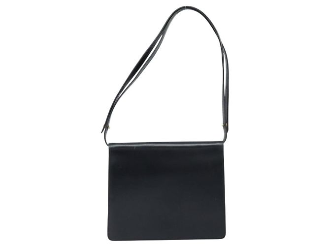 Borsa a Spalla Christian Dior in Pelle Nera e Oro Auth fm5126 Nero D'oro - vista 2