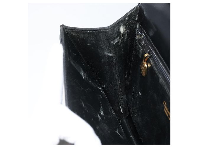 Borsa a Spalla Christian Dior in Pelle Nera e Oro Auth fm5126 Nero D'oro - vista 22