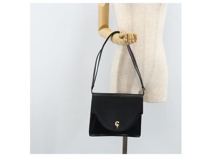 Borsa a Spalla Christian Dior in Pelle Nera e Oro Auth fm5126 Nero D'oro - vista 25