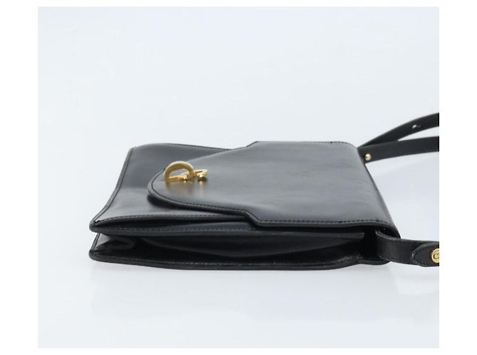 Borsa a Spalla Christian Dior in Pelle Nera e Oro Auth fm5126 Nero D'oro - vista 3