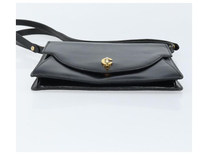 Borsa a Spalla Christian Dior in Pelle Nera e Oro Auth fm5126 Nero D'oro - vista 5