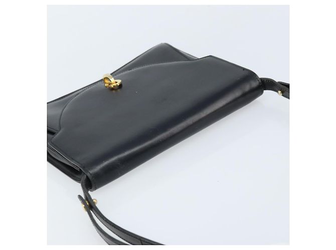 Borsa a Spalla Christian Dior in Pelle Nera e Oro Auth fm5126 Nero D'oro - vista 6