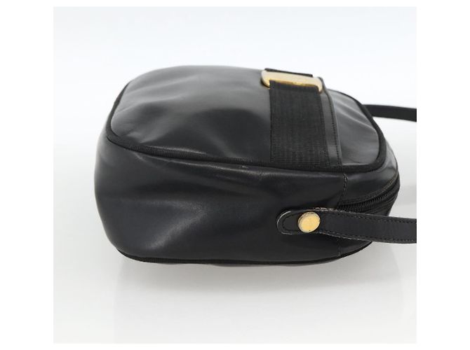Borsa a Spalla Vala in Pelle Nera e Oro Salvatore Ferragamo Auth BA11345 Nero D'oro - vista 4