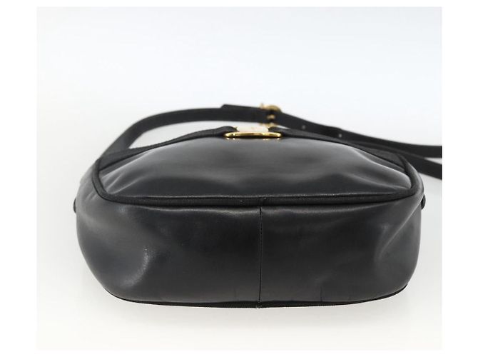 Borsa a Spalla Vala in Pelle Nera e Oro Salvatore Ferragamo Auth BA11345 Nero D'oro - vista 5