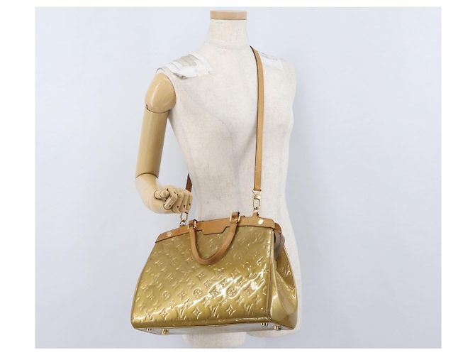 LOUIS VUITTON Borsa a Mano Vernis Blair MM 2way Beige Poodle M91755 LV Auth 171519 - vista 27