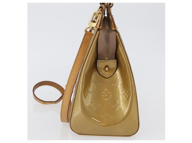 LOUIS VUITTON Borsa a Mano Vernis Blair MM 2way Beige Poodle M91755 LV Auth 171519 - vista 3
