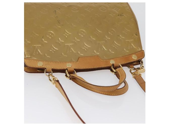 LOUIS VUITTON Borsa a Mano Vernis Blair MM 2way Beige Poodle M91755 LV Auth 171519 - vista 6