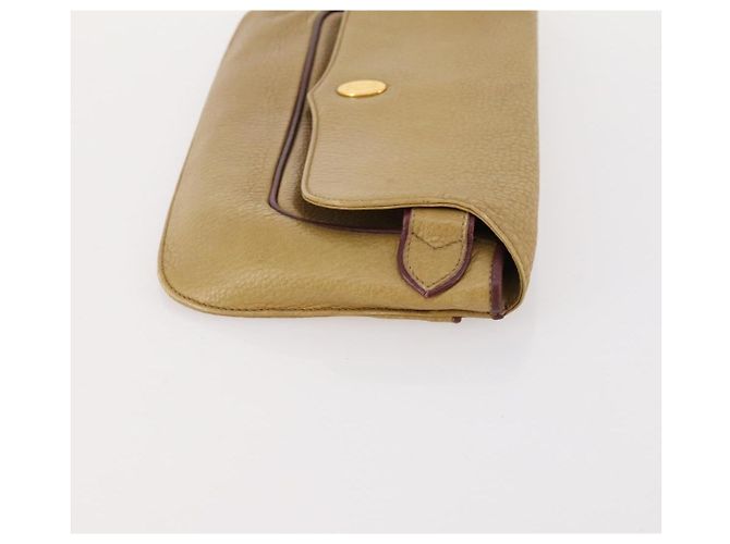 CARTIER Borsa Clutch Must Line in Pelle 2 Pezzi Bordeaux Oro Auth BA10341 D'oro Bordò - vista 11