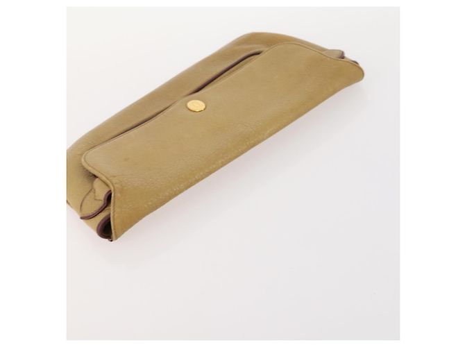 CARTIER Borsa Clutch Must Line in Pelle 2 Pezzi Bordeaux Oro Auth BA10341 D'oro Bordò - vista 12