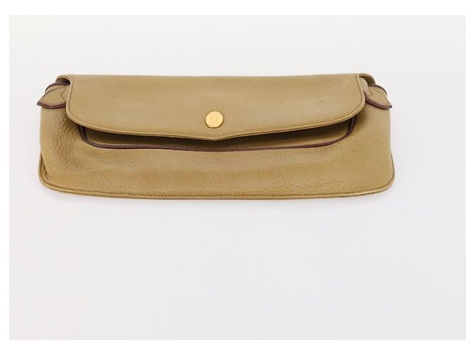 CARTIER Borsa Clutch Must Line in Pelle 2 Pezzi Bordeaux Oro Auth BA10341 D'oro Bordò - vista 13