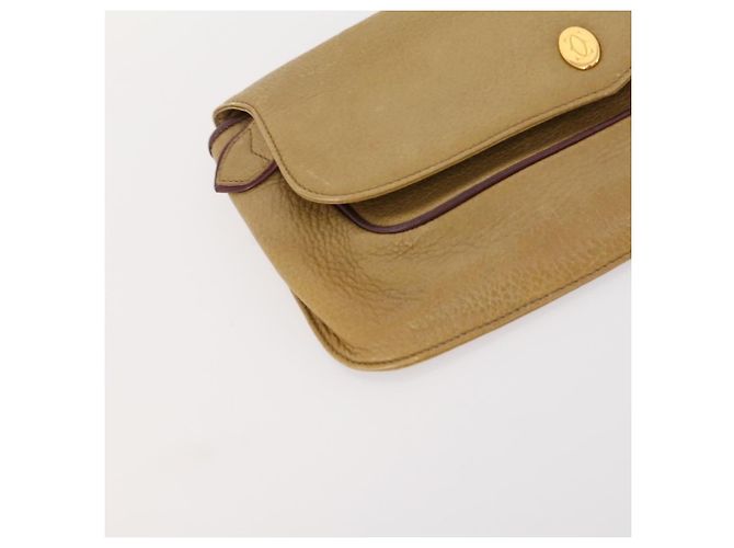 CARTIER Borsa Clutch Must Line in Pelle 2 Pezzi Bordeaux Oro Auth BA10341 D'oro Bordò - vista 14