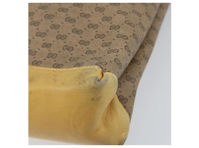 Gucci Borsa a mano Micro GG Supreme in PVC pelle beige oro Auth 173918 D'oro - vista 15